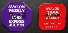 1983 & 1995 AVALON  NEW  JERSEY  BEACH   BADGE/TAGS