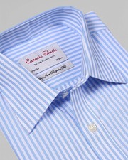 Men's Formal Shirt Blue White Striped Easy Iron