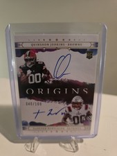 2025 PANINI ORIGINS DUAL ROOKIE AUTO QUINSHON JUDKINS TREVEYON HENDERSON #/100