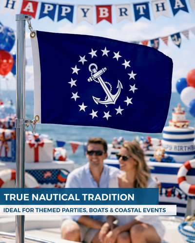 AGAS 12x18in Yacht Club Officers Flag– 200D Nylon - Multi Size Variation - Picture 6 of 128