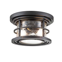 Deckenlampe AußEn Rund B: 25,4 Cm IP44 Schwarz 2X E27 Leuchte Eingang Terrasse