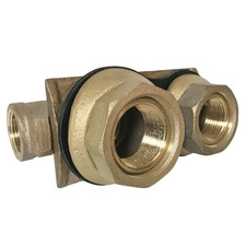 No Lead Brass Double Hole Pitless Adapter - 1...