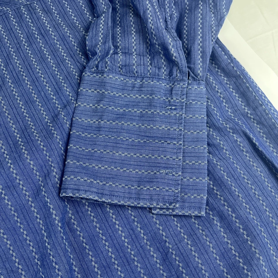 Vintage Le Jean De Marithe Francois Girbaud Shirt Men XXXXL French Cuff Blue - Image 2 of 4