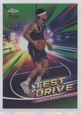 2024-25 Topps Chrome Test Drive Green Refractor 20/99 Devin Booker #TD-18 0yp5