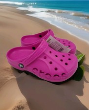 Crocs Kids Unisex Baya Classic Clogs Size J3 Girls Pink Brand New