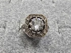 GRANDMA GRABE'S BEAUTIFUL VINTAGE STERLING SILVER CZ 3.1G RING SIZE 5