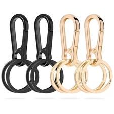 4 Pack Metal Keychain Carabiner Keyrings for Car Keys Keychain Holder Clip