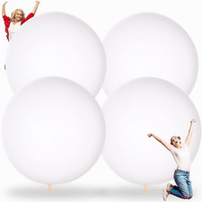4 Pcs 72 Inch Giant Balloons Big Round Latex Jumbo Balloons Heavy Duty Inflatabl