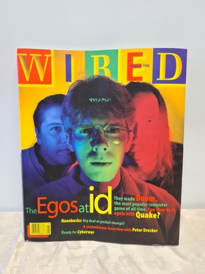 1996 AUGUST WIRED MAGAZINE - EGOS AT ID DOOM & QUAKE FRONT COVER