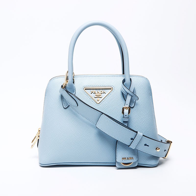 PRADA Saffiano Leather 2-Way Shoulder Bag in Blue Style WS12376