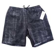 $69 NWT / DKNY SPORT Men's ATHLETIC Black/Gray FITNESS SHORTS - L