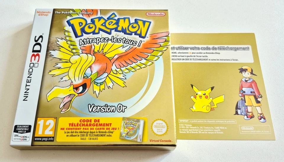 🇫🇷 Pokémon Version Or - Nintendo 3DS - PAL FRA - Code Gratté, photo 1 sur 5