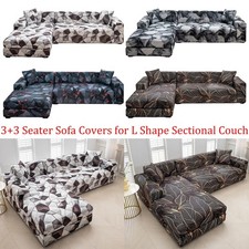 Stretch Sectional Couch Slipcovers L Shape 3 3 Seater Sofa Cover for Pets Kids