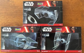 Revell Model Kits 03602 / 03603 / 03605 Star Wars 3 x Tie Fighter Kits