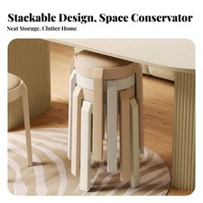 Stackable Padded Stool Easy to Clean Padded stacking Stool Reinforced Frame