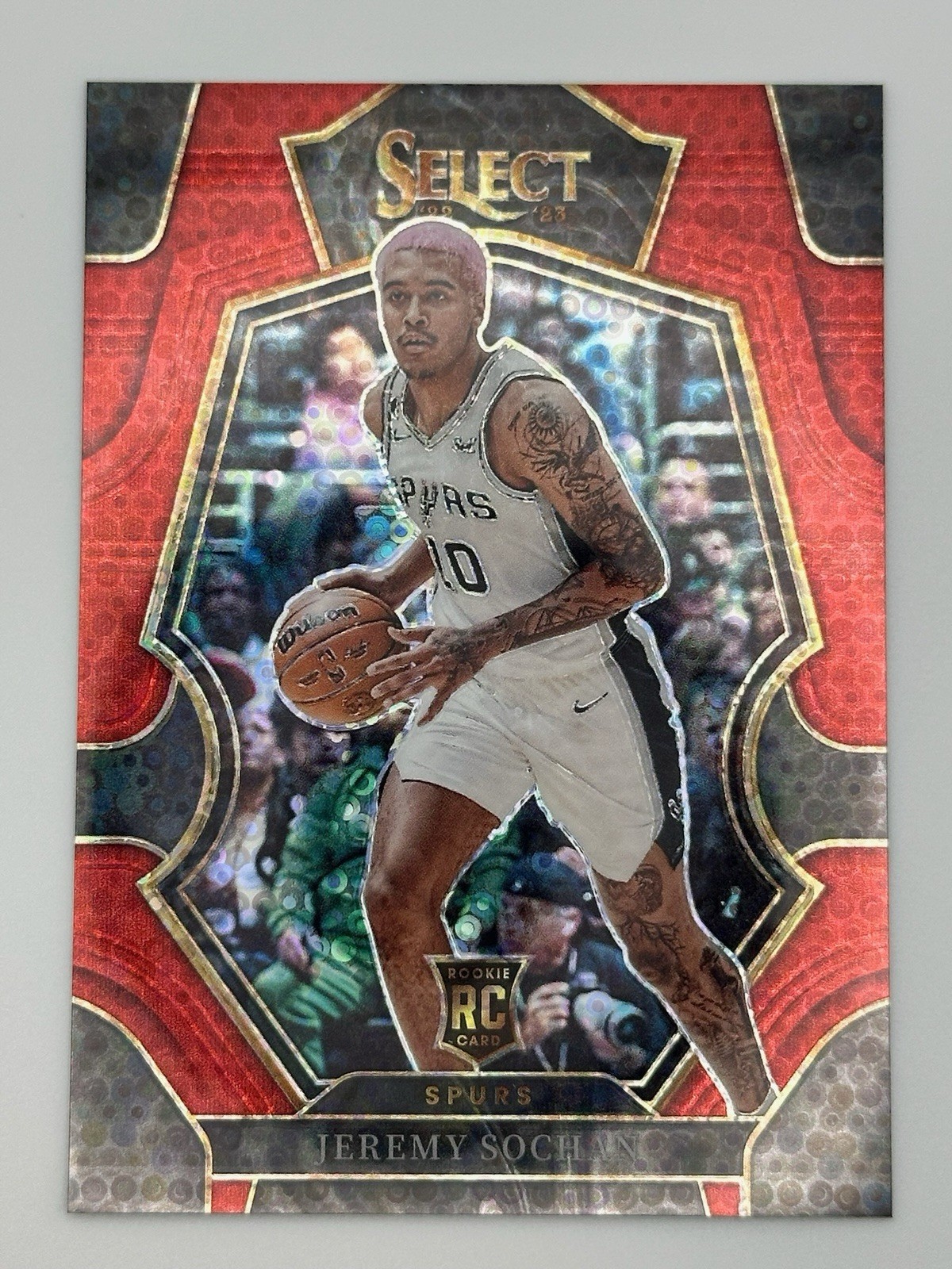 2022 PANINI SELECT JEREMY SOCHAN #192 PREMIER RED DISCO /49 SAN ANTONIO SPURS