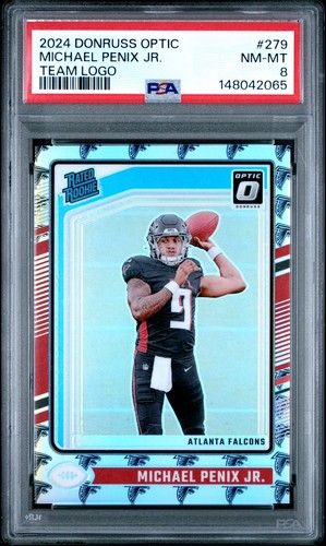 Michael Penix Jr. [Team Logo] #279 2024 Panini Donruss Optic card