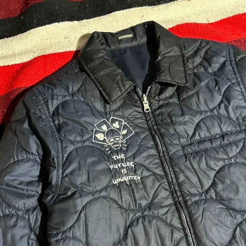 Reversible Quilted Jacket with Bold Graphics - Na… - image 8