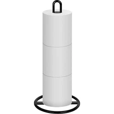 Freestanding Toilet Paper Holder Stand Black Storage Organizer for 3 Rolls