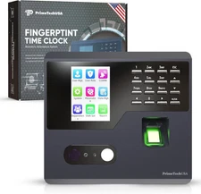 PrimeTechUSA - T170 Time Clock Facial Recognition, Fingerprint, PIN, RFID