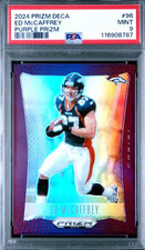 2024 PRIZM DECA #96 ED MCCAFFREY PURPLE PRIZM PSA MINT 9