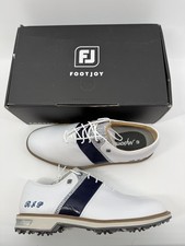 Footjoy Myjoys Premiere Series Custom Packard Golf Shoes White Navy RJP 10 Med