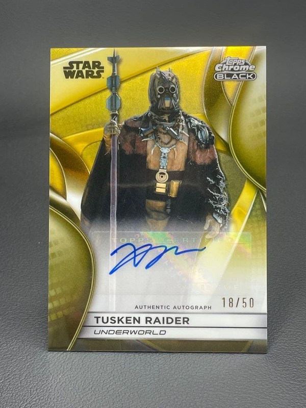 Star Wars Chrome Black Tusken Raider Auto Card Xavier Jimenez 50
