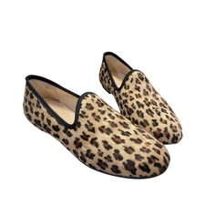 Del Toro Women's Pony Hair Slippers flat Loafer Shoes Made In Italy Elegant Sz 7