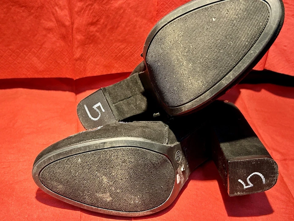 Botas Bamboo Namaste Talla 6 1/2, 6.5 Para Mujer Negras Bordadas Gamuza Botas Superiores Foto 3 de 4