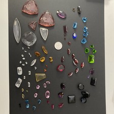 107 Mixed Lot of Loose cut gemstones various sizes and colors