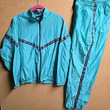 Vintage 80  s Special Performance Apparel Tracksuit Windbreaker Aztec Stripe XL