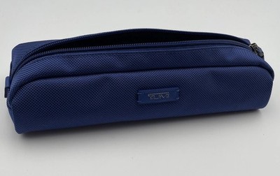 TUMI Zippered Nylon Cord Pouch / Pencil Case - Blue