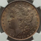 1882 Morgan Dollar NGC MS64 Lustrous Color on Both Sides