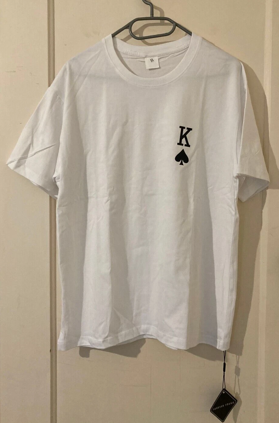 King Of Spades Pattern T-shirt - White S