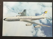 LUFTHANSA AIRLINES Germany Boeing 707 Postcard Post Card Unused z8034