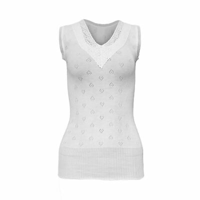 PACK Ladies Snowdrop Thermal Underwear 100% Cotton V neck built