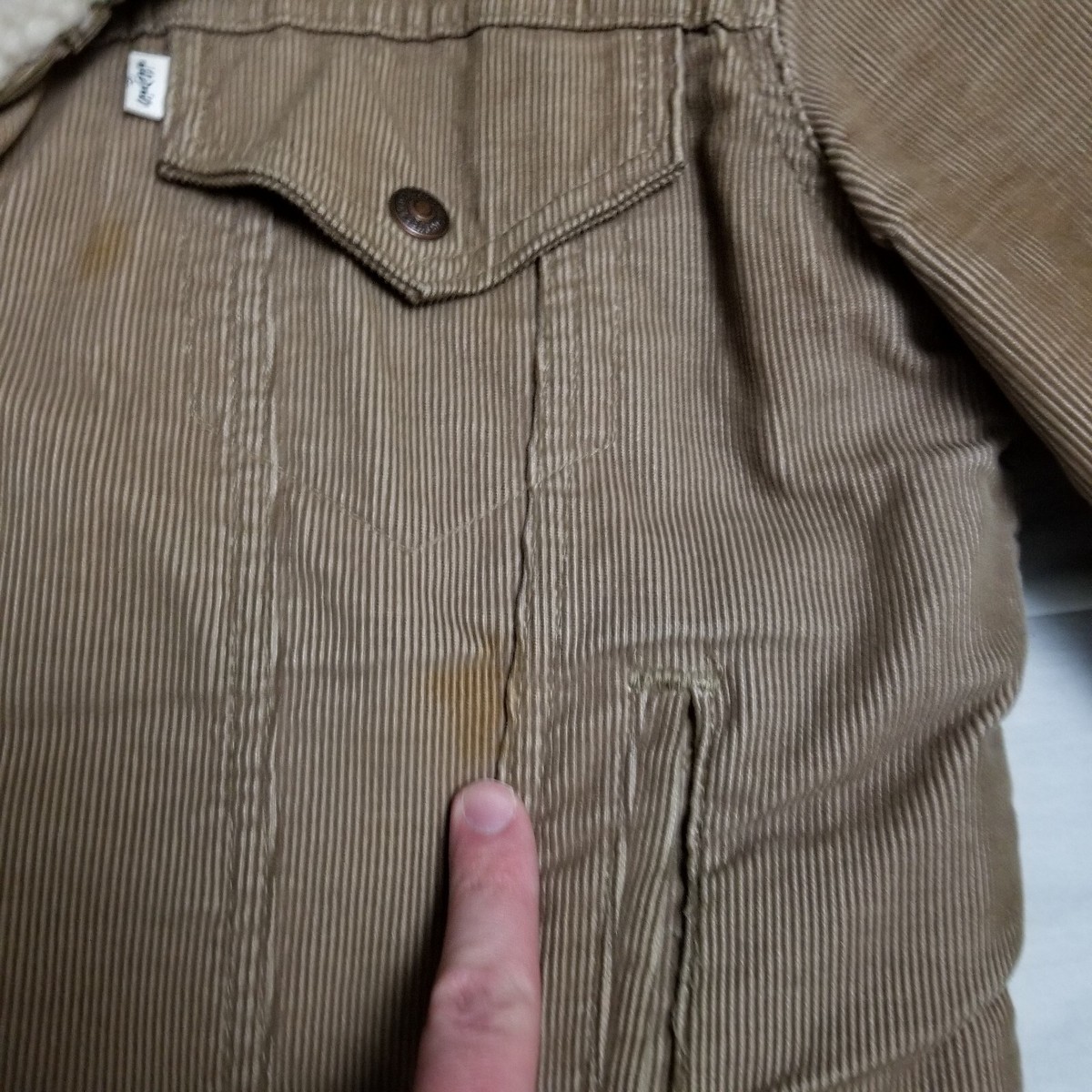 VTG 70s Levi's Corduroy Sherpa Trucker Jacket Brown Made in VTG 70s Levi's Corduroy Sherpa Trucker Jacket Brown Made in