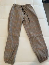 MENS PLAID JOGGERS SMALL