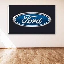 Ford 3x5 ft Banner Car Truck Logo Emblem Garage Sign Racing Show Flag