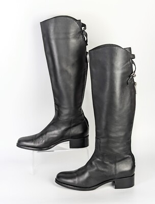 Easy by Loriblu Women's Leather Black Knee High Boots [size EU 42 US 11]