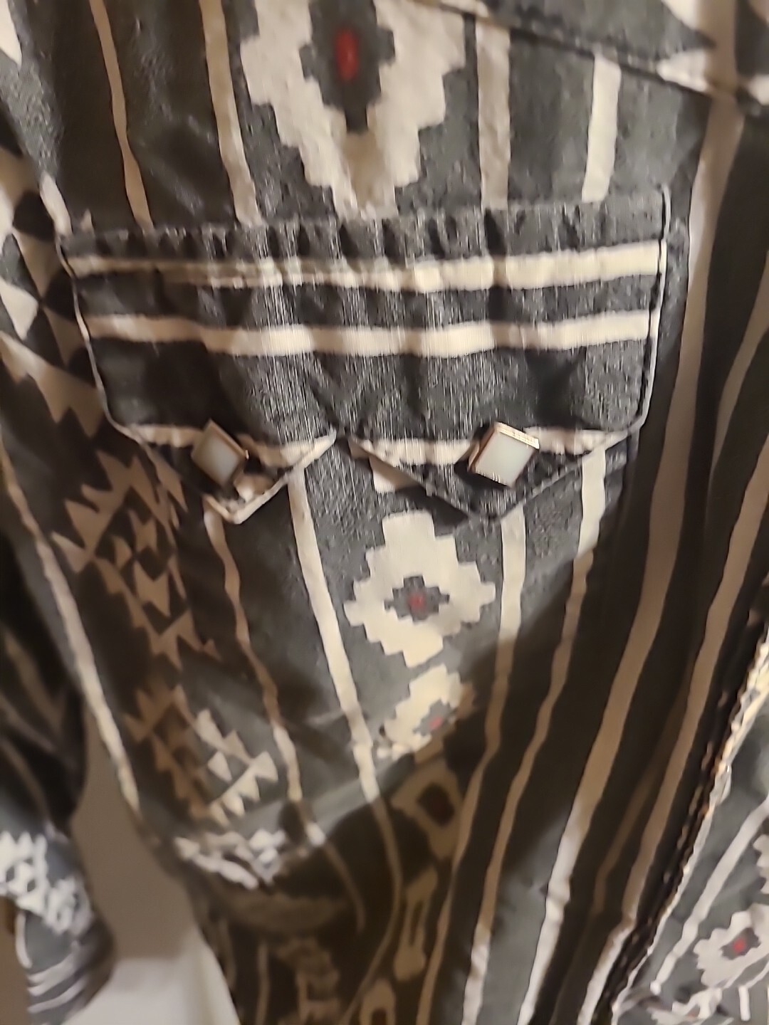 VTG ROCKMOUNT RANCH WEAR 2XL SHIRT DIAMOND PEARL SNAP BUTTON USA TRU WEST WESTER image 5