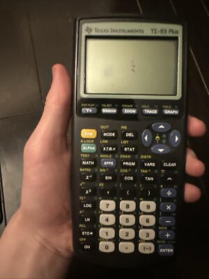 Texas Instruments TI-83 Plus Graphing Calculator With Cover - Tested & Working