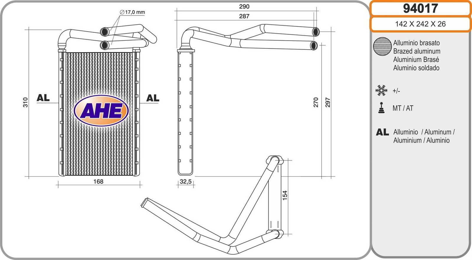 Radiateur de chauffage Kia Sorento 1 essence et diesel pour habitacle