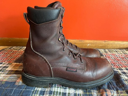 Vintage Red Wing Leather SUPERSOLE 8-INCH 608 Style Work Boots Mens Sz 13 D