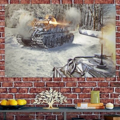 Lorraine 40 t Tank Wall Hanging Flag War Military Art Poster Home Decor Tapestry