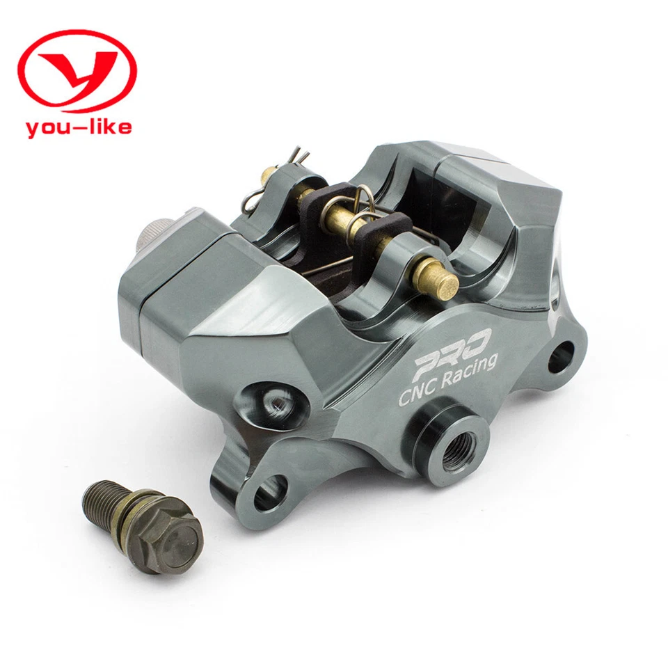 CNC Grey Rear Left Brake Caliper Pump Cylinder Kit Universal For 32mm Racingbike - Image 4 of 4
