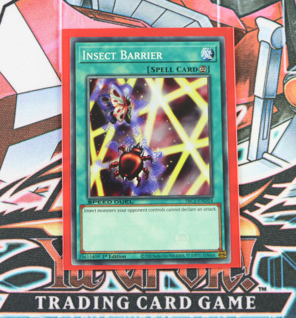 YuGiOh Spell Card Insect Barrier SBC1-END14 1st Edition Common