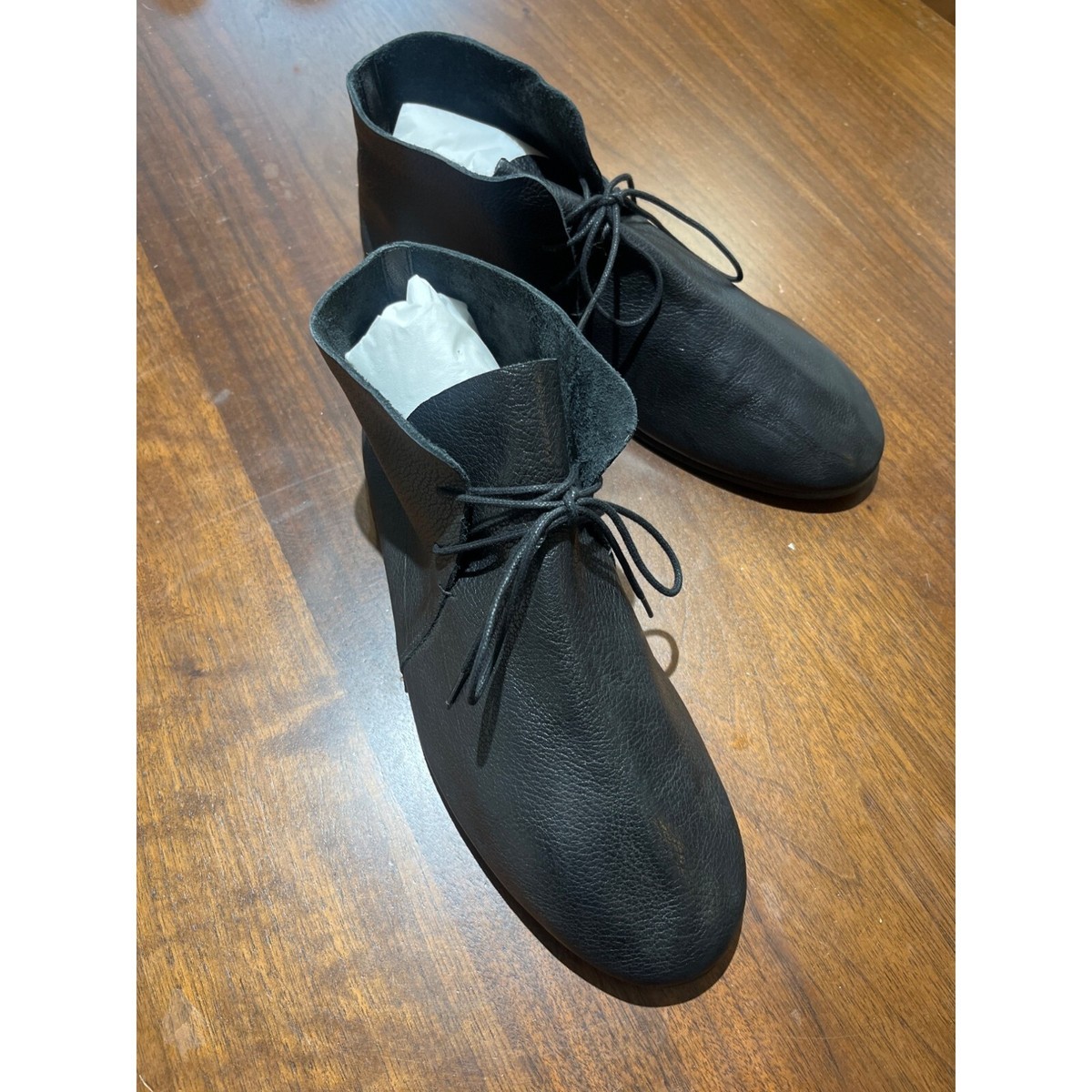 The Row Cory Bootie in Black Leather 42 9 With Box New Mens Boots