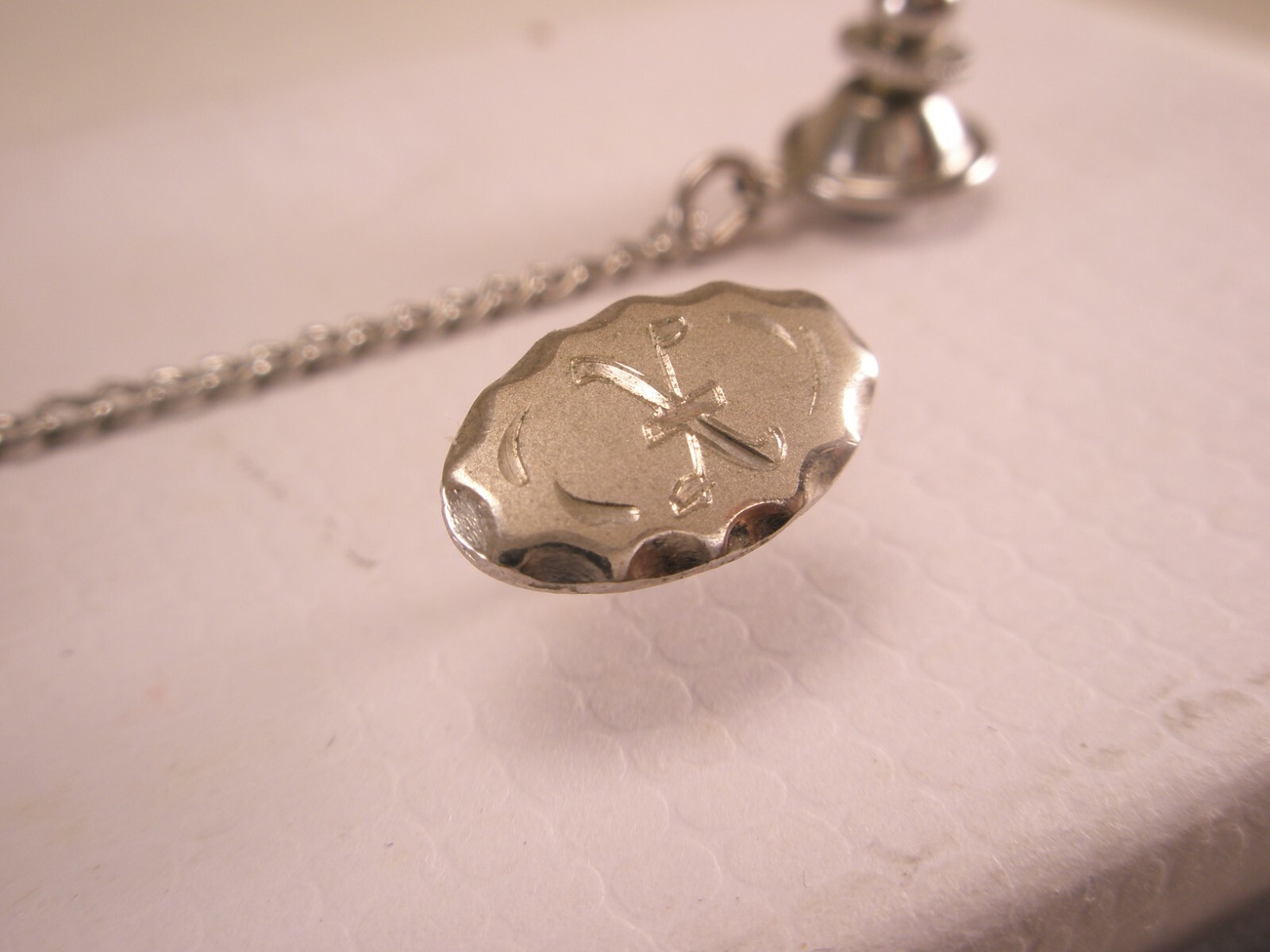 X Engraved Silver Tone Initial Monogram Letter Vi… - image 3