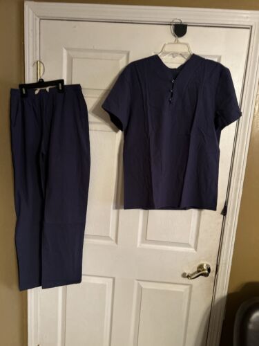 Summer Men’s 2 Piece Cotton linen suit Short Sleeve Casual Shirt and Pants.